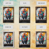 Abstract Bison, Graffiti Wall Art, Bold Colors, Rustic Wall Art, Framed Canvas Print, Farmhouse Art, Southwest Decor, Western Art