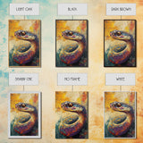 Snake Close-Up, Bold Reptile Painting, Southwest Art, Moody Animal Art, Desert Wall Art, Unique Home Decor, Canvas Print