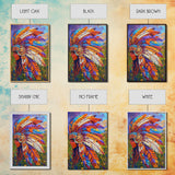 Native American Headdress, Goddess Art Print, Afrocentric Wall Art, Southwest Wall Art, Boho Art, Canvas Print, Rustic Wall Art