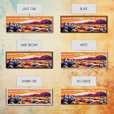 Pink Orange Wall Art, Framed Canvas Print, Extra Wide Art, Southwest Wall Art, Rustic Art, Desert Landscape Painting, Moody Art, Above Bed Art