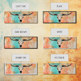 Rustic Skull, vintage horse art, southwest wall art, skull art, panoramic painting, rustic wall art, boho art, Canvas Print, farmhouse art