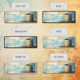 Rustic Tin, wabi sabi art, rustic wall art, teal wall art, farmhouse art, kitchen decor, Framed Canvas Print, above sofa art