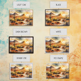 Extra Large Wall Art, Desert Landscape Painting Framed Canvas Print, Metal Art, Wood Framed Original Art, Living Room Decor, Landscape Art