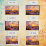 Saguaro Cactus Pop Art Oil Painting Canvas Print, Sedona Arizona, Grand Canyon Painting, Desert Landscape, Southwestern Decor, Kitsch Art