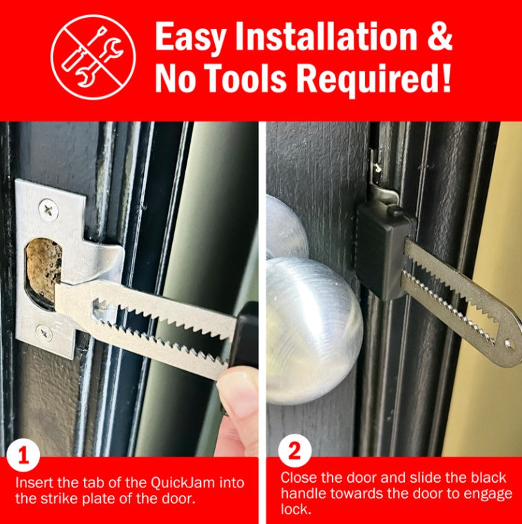 QuickJam™ Universal Portable Door Security Blocker