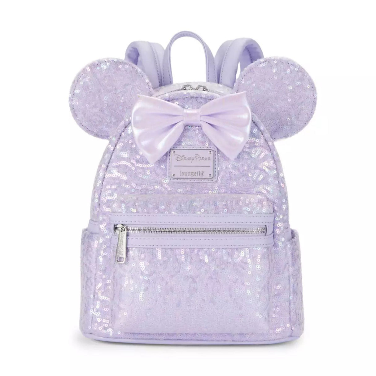 Disney Loungefly Opalescent Lavender Purple Sequin Minnie Mouse Mini Backpack
