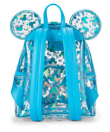 Disney Loungefly Mickey Mouse Icon Clear Blue Mini Backpack