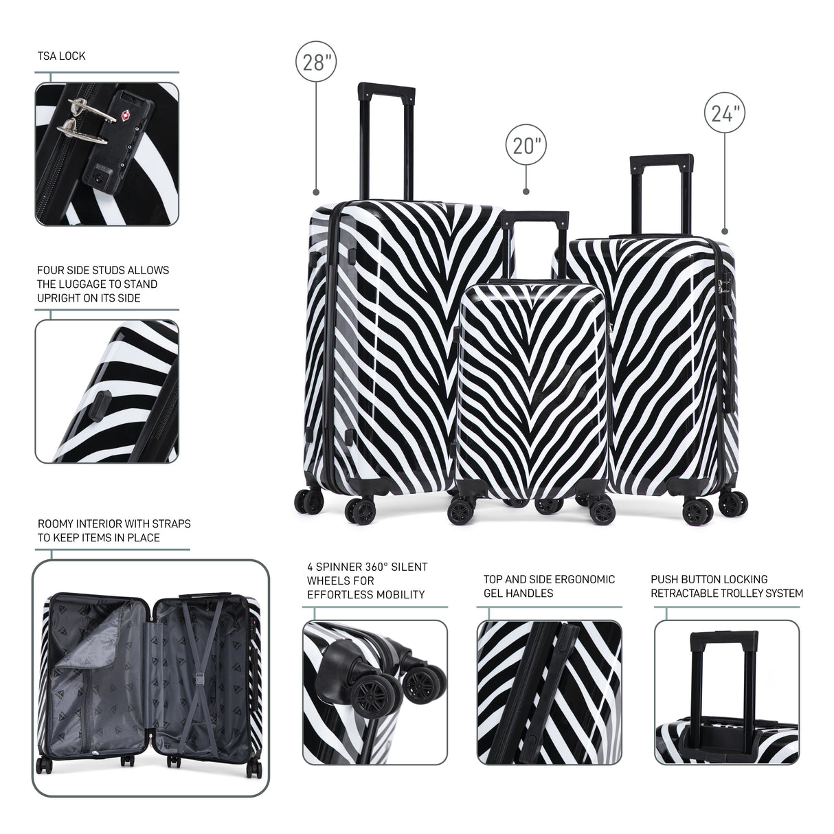 Prints 3 Piece Set 20''/24''/28''