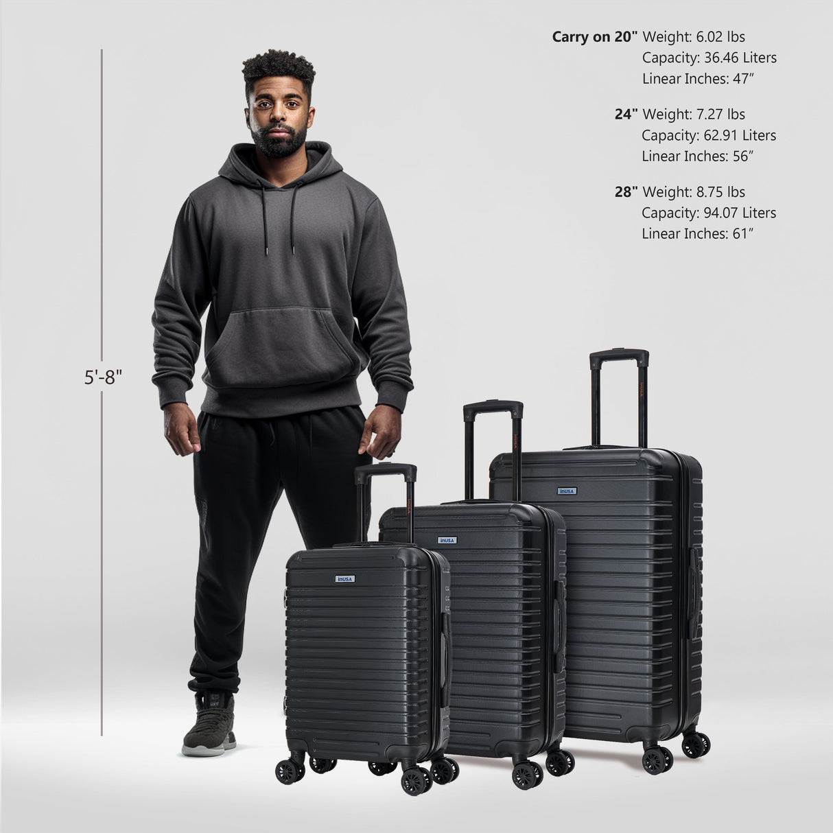 Deep 3 Piece Set 20"/24"/28"