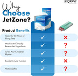 JetZone® Homeopathic Jet Lag Relief Tablets | TSA-Friendly Travel Remedy | Made in USA