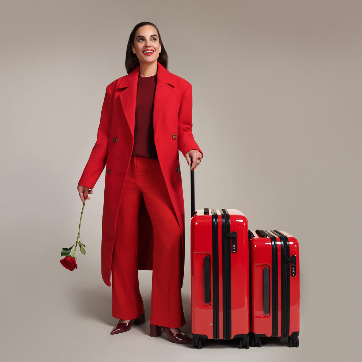 Essential Traveler 2 Piece Ruby Red Hardside Sympatico Set +$100 Free Gift