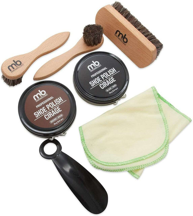 Shoe Polish - Pro Shine Deluxe Travel Kit by M&B Quality Shoe Care