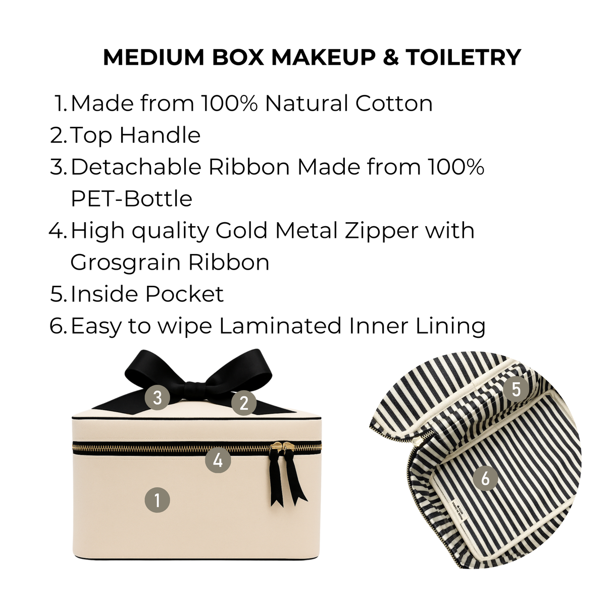 Medium Box Makeup & Toiletry, Cream