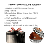 Medium Box Makeup & Toiletry, Striped