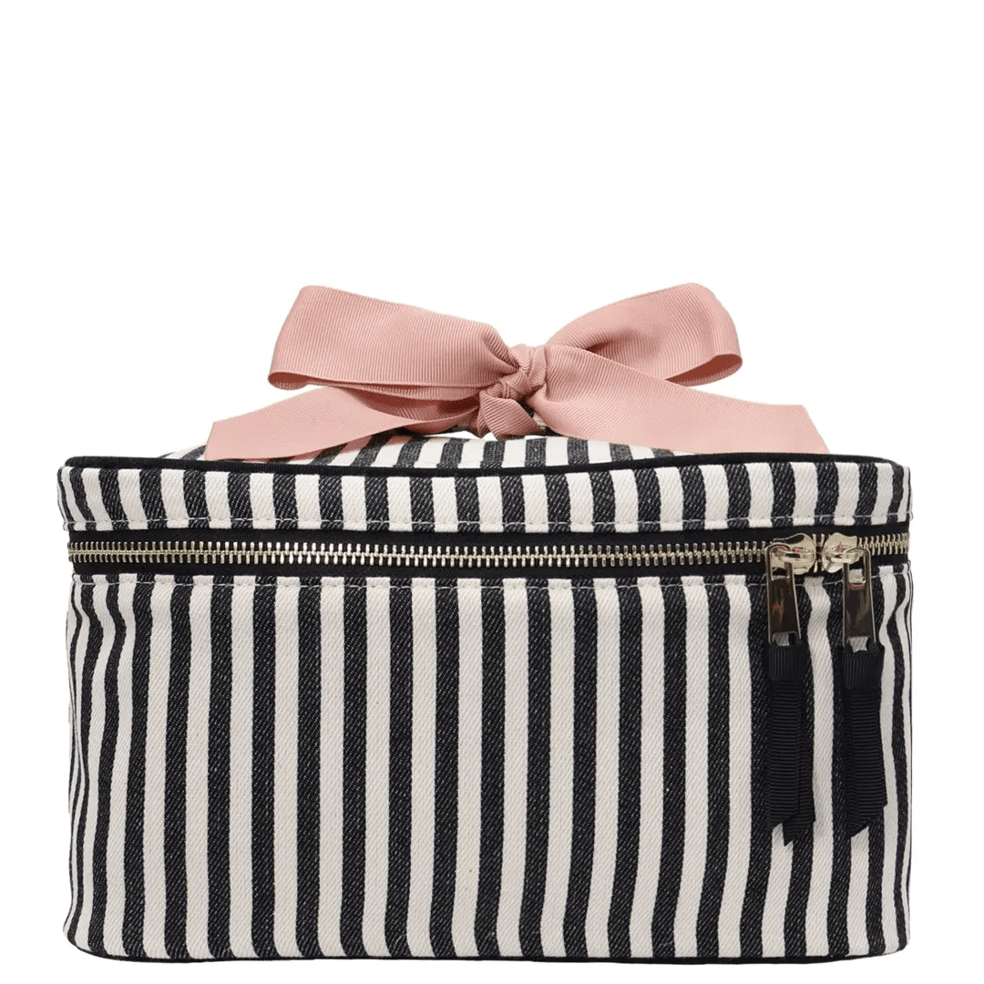 Medium Box Makeup & Toiletry with Insert Organizer – Striped