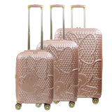 Disney Minnie Mouse - Equipaje con ruedas (3 piezas), color dorado rosa