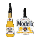 Modelo Bottle & Logo Badge Luggage Tags Set