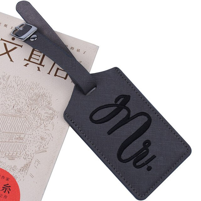 Bridal Luggage Tag - Embroidered Style