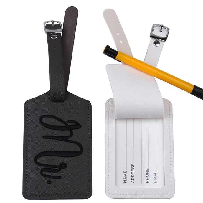 Bridal Luggage Tag - Embroidered Style