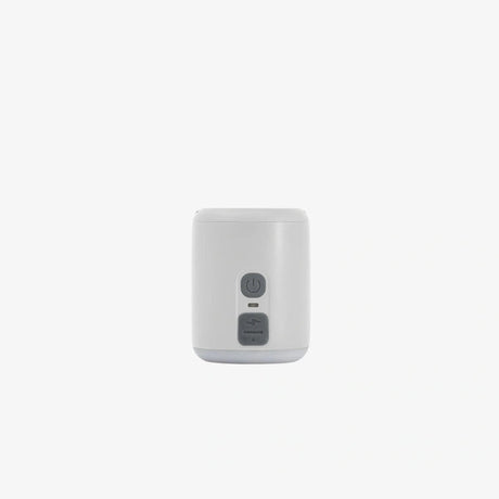 Back of the TILLIV Nano Pump showing the power button and the charging port below it