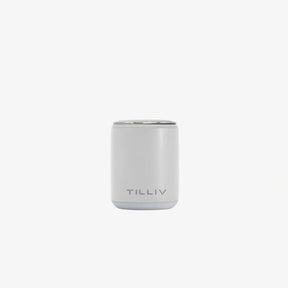 TILLIV Nano Pump in white, viewed from the front, with a chrome rim around the top