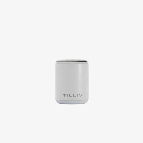 TILLIV Nano Pump in white, viewed from the front, with a chrome rim around the top