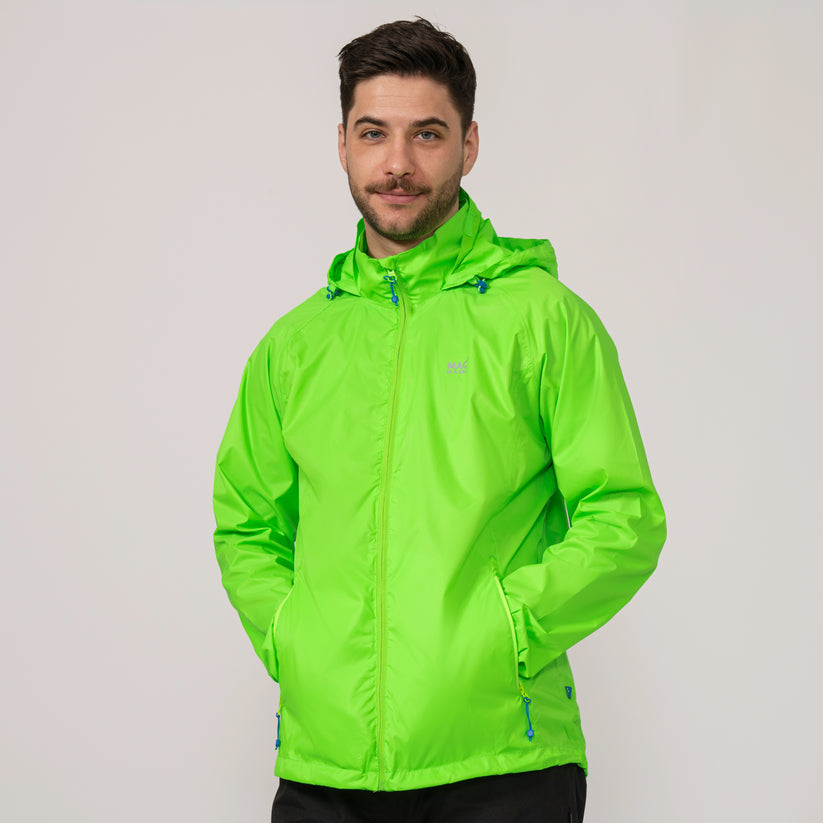 アイコンロゴ ナイロンブルゾン (ネオングリーン) Neon Green Mac-In-A -Sac Origin II Rain Coat – Traveling Bags