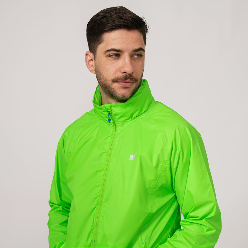 Neon Green Mac-In-A -Sac Origin II Rain Coat
