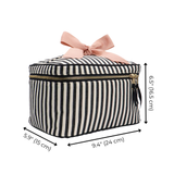 Medium Box Makeup & Toiletry with Insert Organizer – Striped