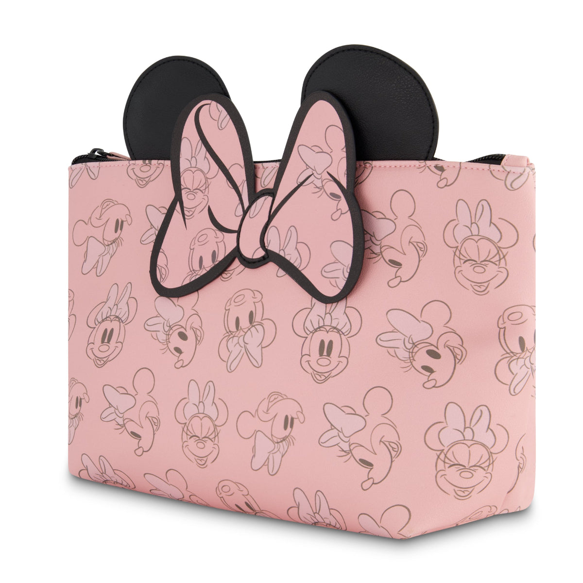 Disney Minnie Mouse 3D Bow and Ears Pink Cosmetic Bag