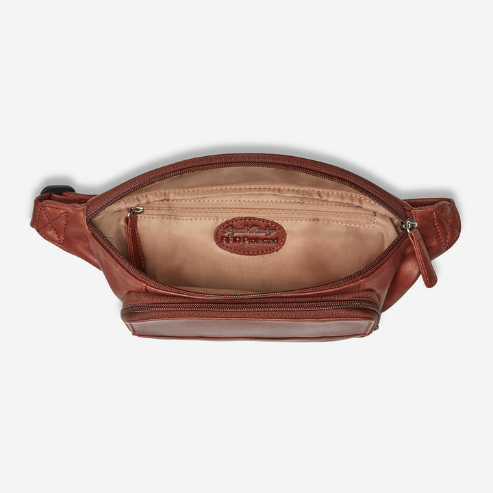 Leather RFID Blocking Organizer Waist Pack