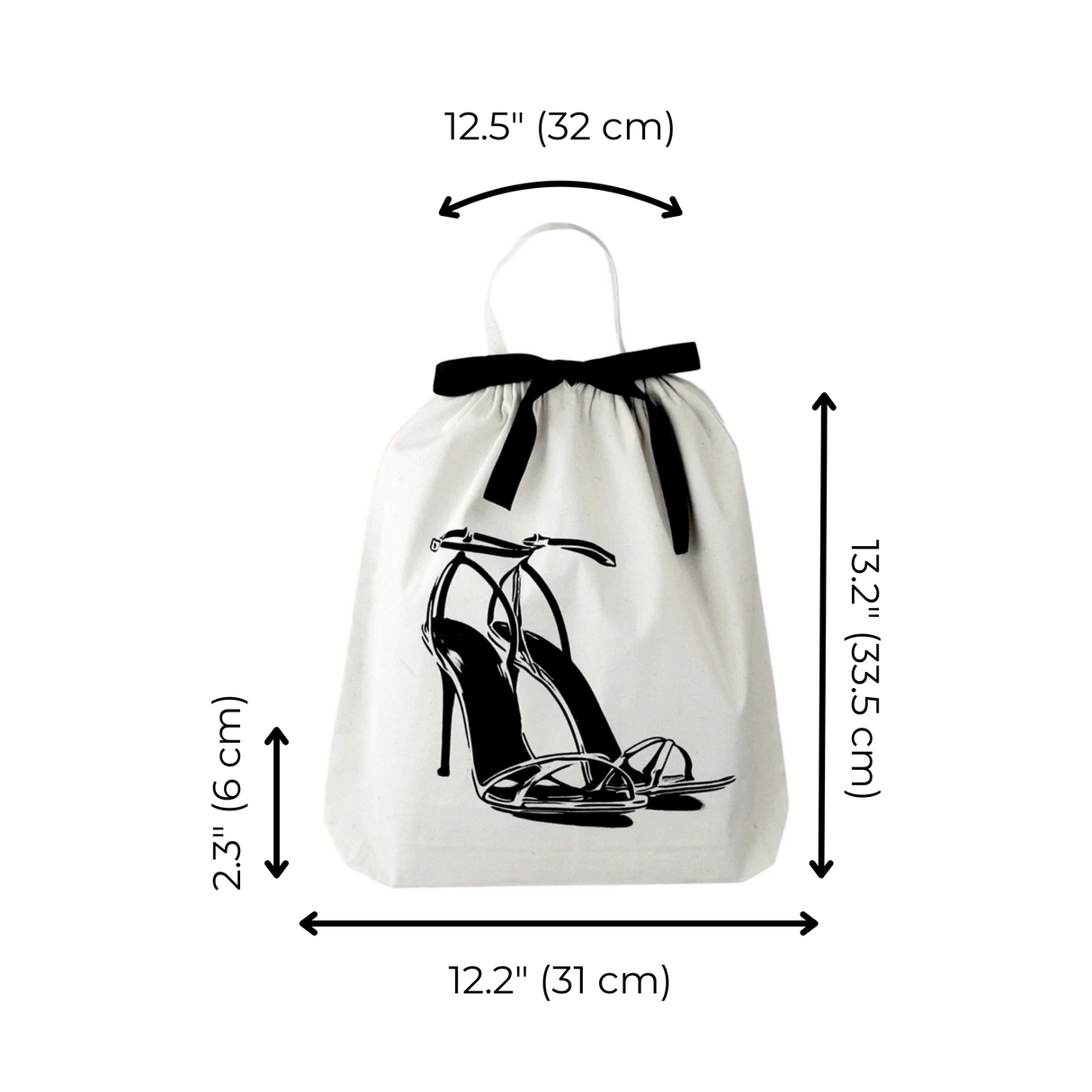 High Heel Sandal Shoe Bag – Cream
