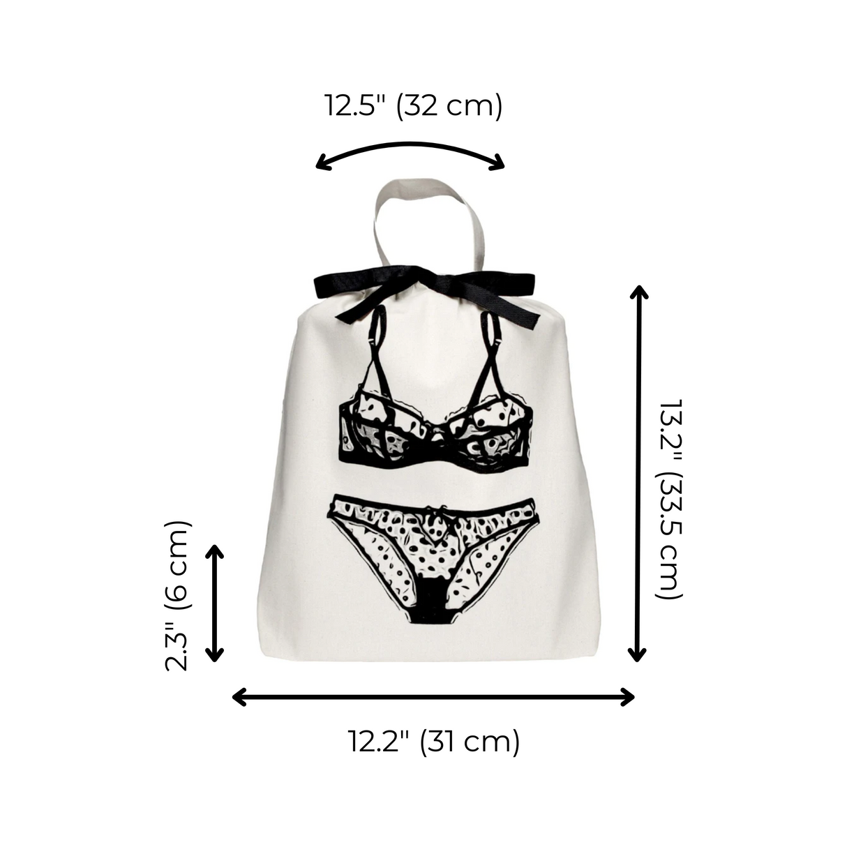 Polkadot Lingerie Travel Bag – Cream