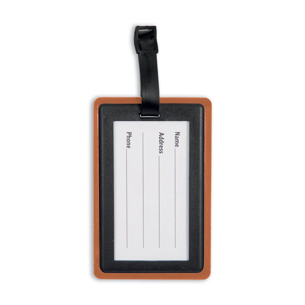 PVC Luggage tag - Rear view showing contact information. Color may vary based on tag.
Luggage Tags for MLB, NFL, NHL,NBA, NASCAR, SOCER, NCAA,DISNEY. STARWARS, MARVEL