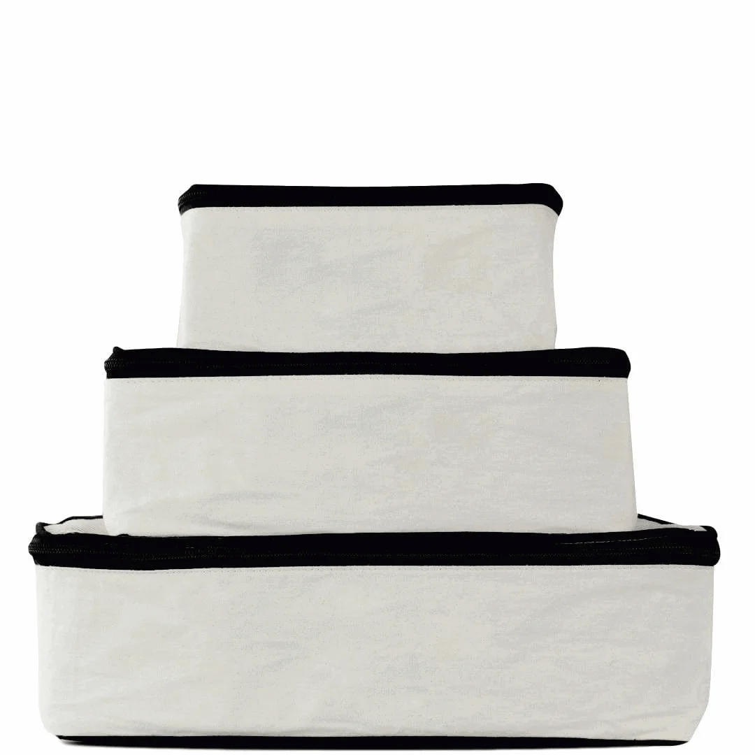 Personalized Packing Cubes, 3-pack – Cream