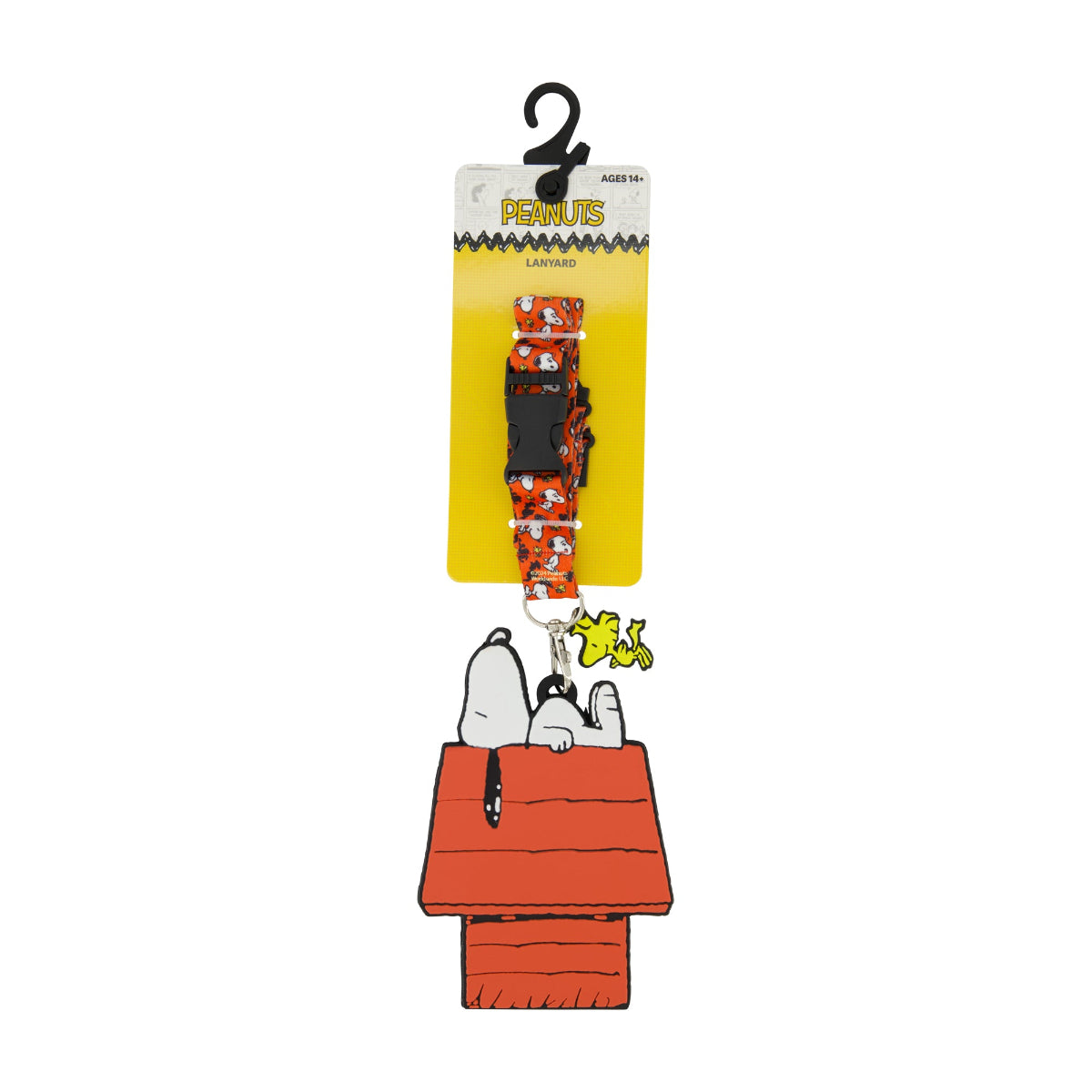 Peanuts Snoopy & Woodstock Doghouse Orange ID Lanyard
