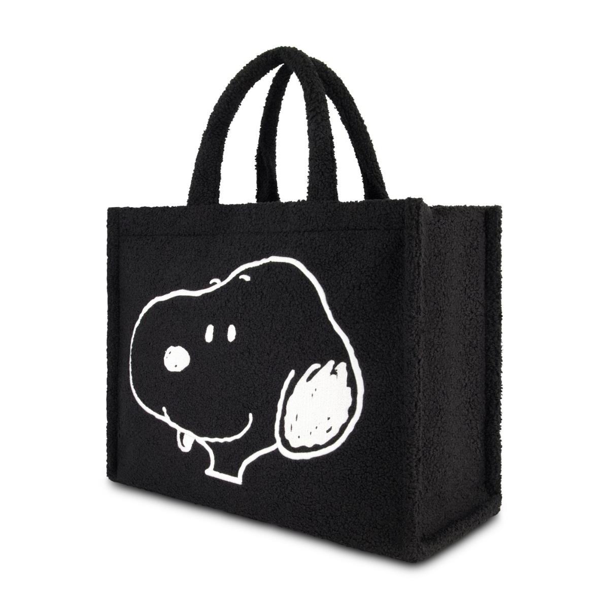 Peanuts Snoopy Black Tote Bag with Trolley Strap