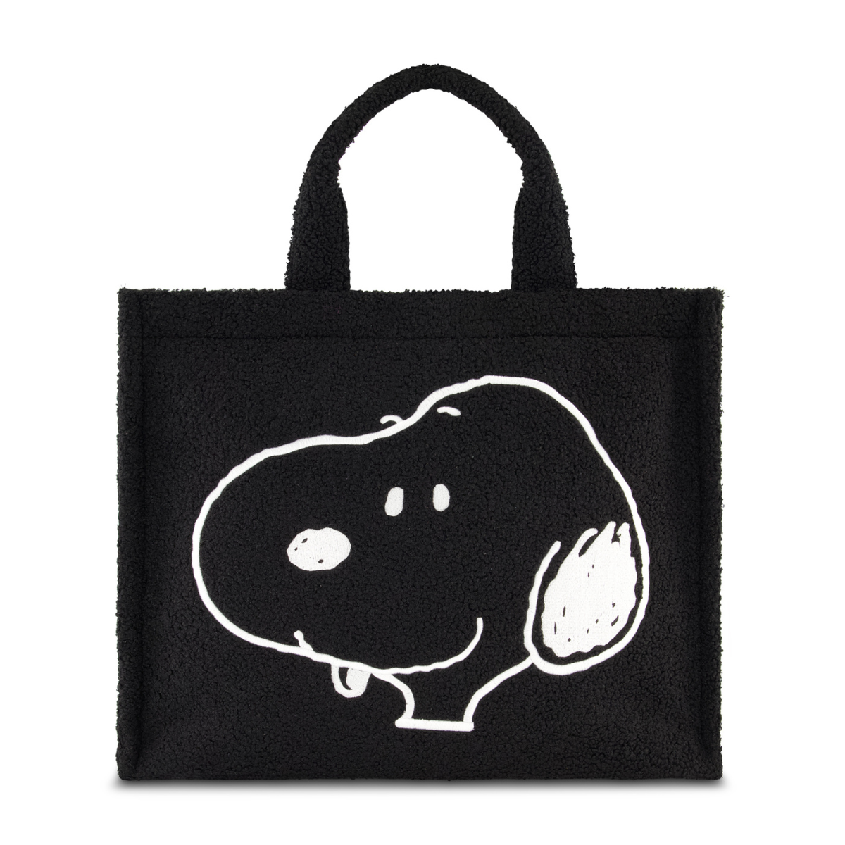 Peanuts Snoopy Black Tote Bag with Trolley Strap