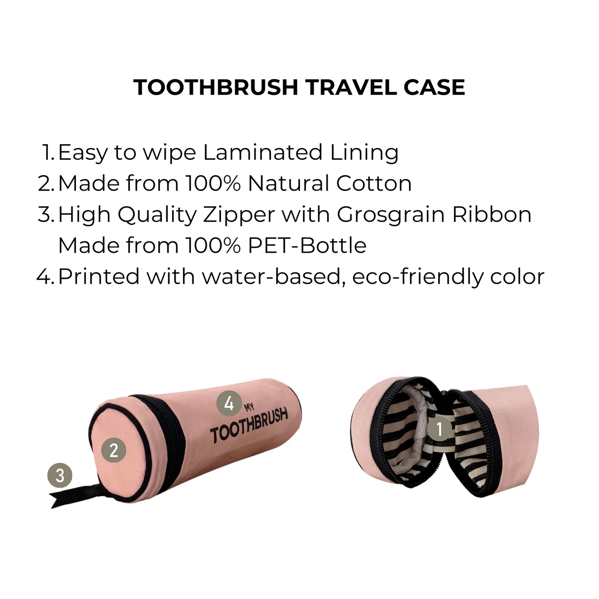Toothbrush Travel Case – Pink/Blush