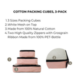 Personalized Packing Cubes, 3-pack – Pink/Blush