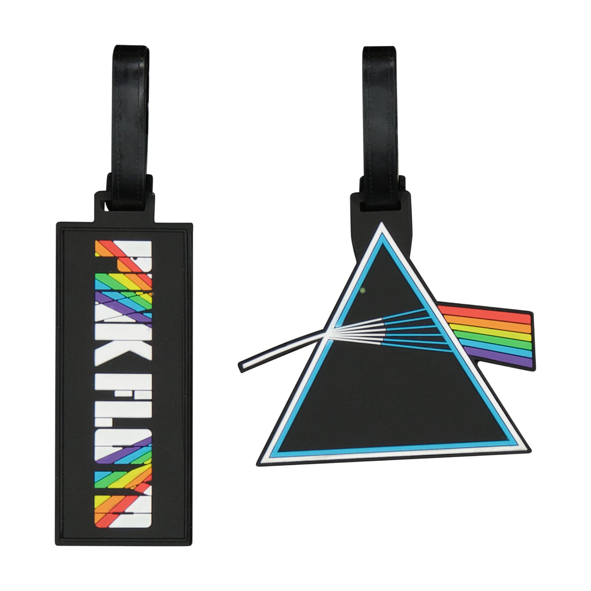 Pink Floyd Prism Logo 2-Piece Black Luggage Tag Set