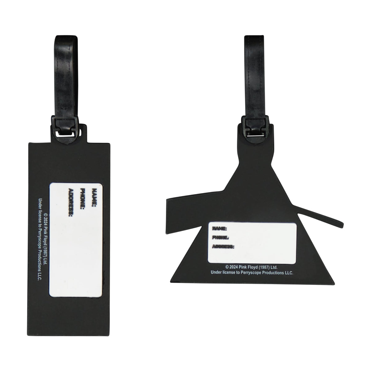 Pink Floyd Prism Logo 2-Piece Black Luggage Tag Set