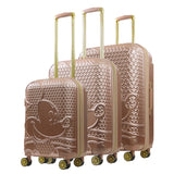 Disney Mickey Mouse Rolling Suitcases 3 Piece Set Rose Gold
