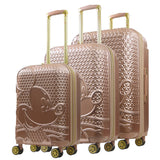 Disney Mickey Mouse Rolling Suitcases 3 Piece Set Rose Gold