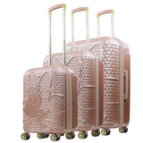 Disney Minnie Mouse - Equipaje con ruedas (3 piezas), color dorado rosa