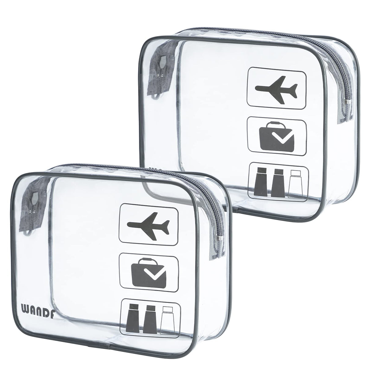TSA Approved Clear Travel Toiletry Bag by WandF