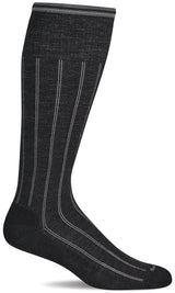 Men's High Rise Rib | Moderate Graduated Compression Socks | Wide Calf Fit by Sockwell