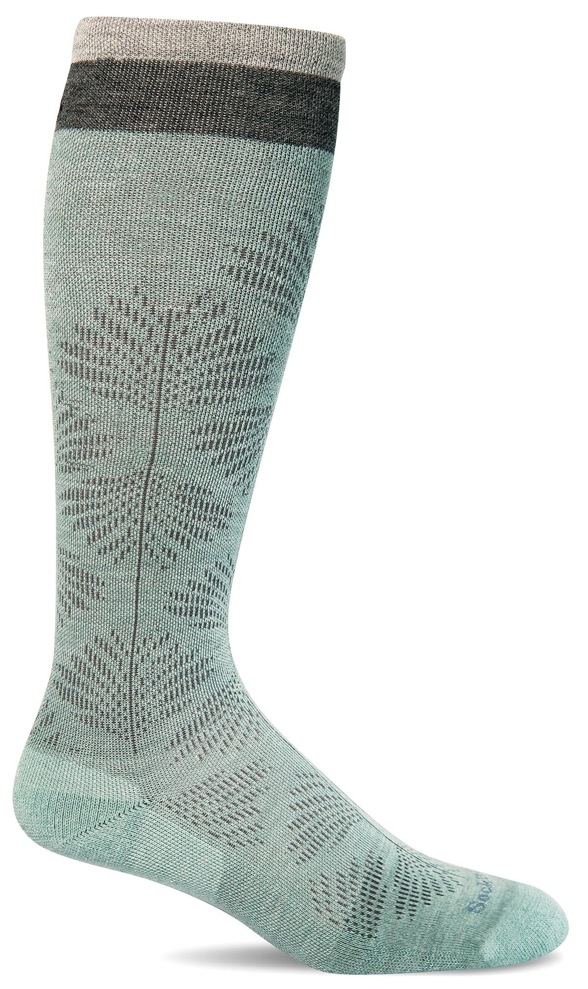 Women's Full Floral | Moderate Graduated Compression Socks | Wide Calf Fit by Sockwell