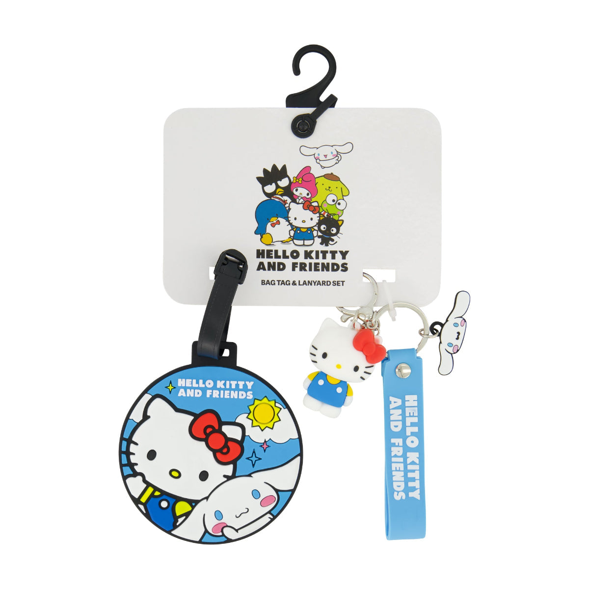 Sanrio Hello Kitty & Cinnamoroll Blue Luggage Tag & Lanyard Set