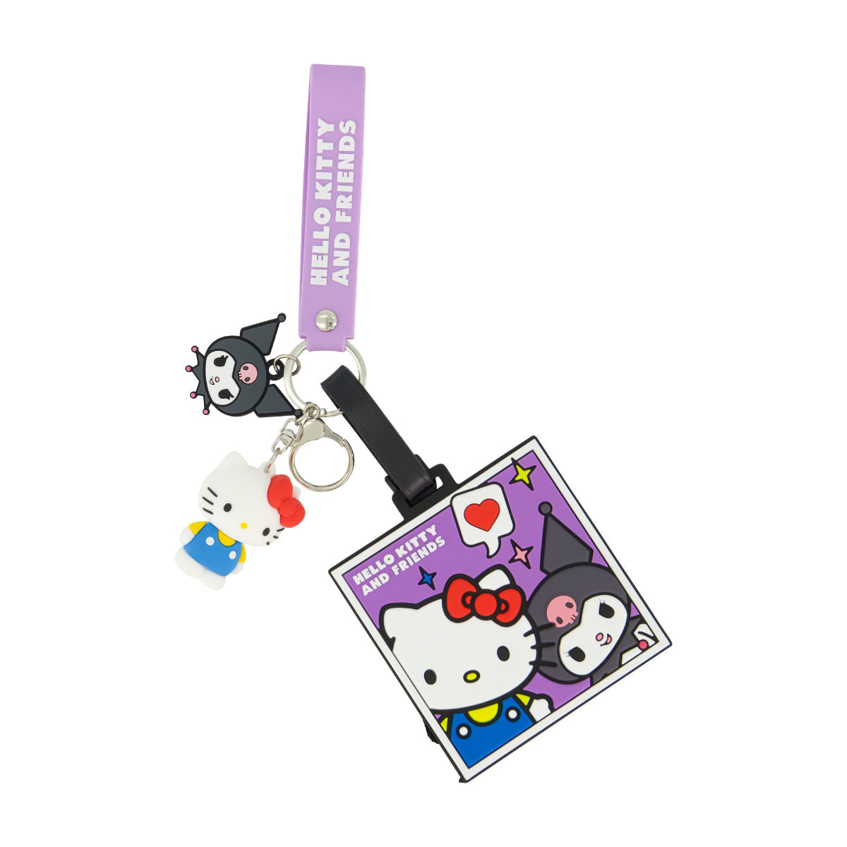 Sanrio Hello Kitty & Kuromi Purple Luggage Tag & Lanyard Set